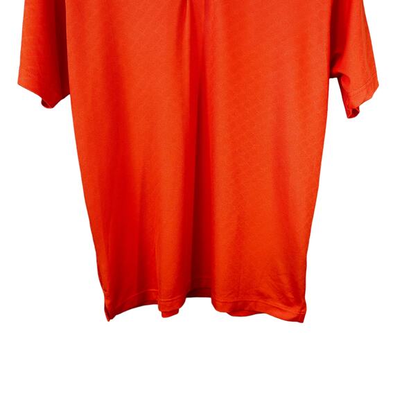 PEBBLE BEACH Performance Men's Short Sleeve Golf Polo Neon Orange Size Medium - Picture 4 of 7